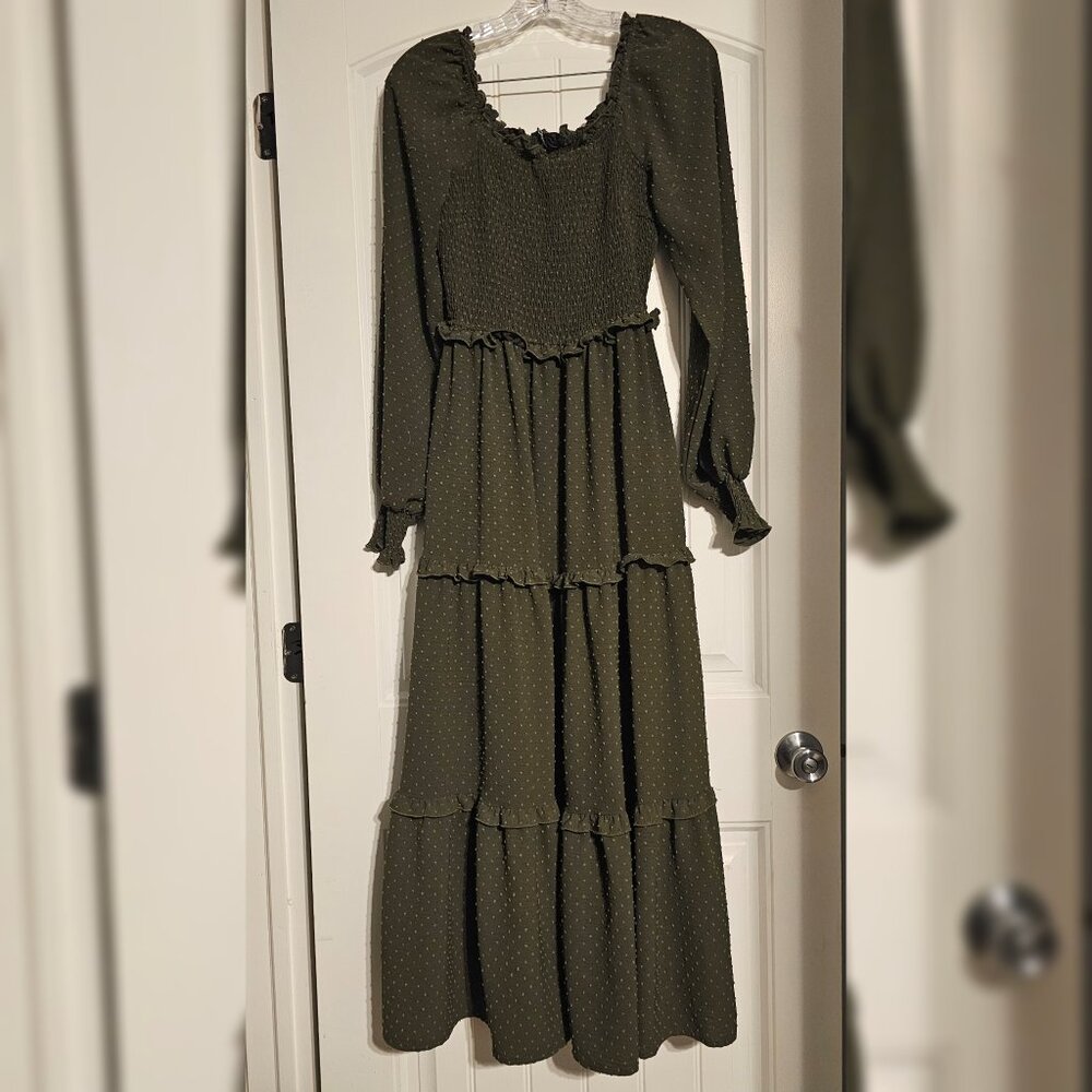 Pretty Garden Women's Smocked Maxi Dress with Pockets